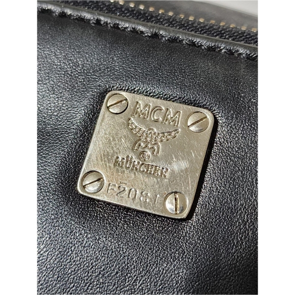 MCM Lambskin Diamond Disco Flap Crossbody/Shoulder Bag Black - Picture 4 of 9